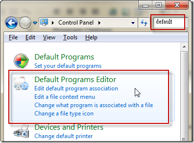 Default Programs Editor