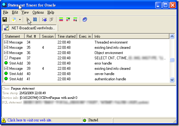 Statement Tracer for Oracle